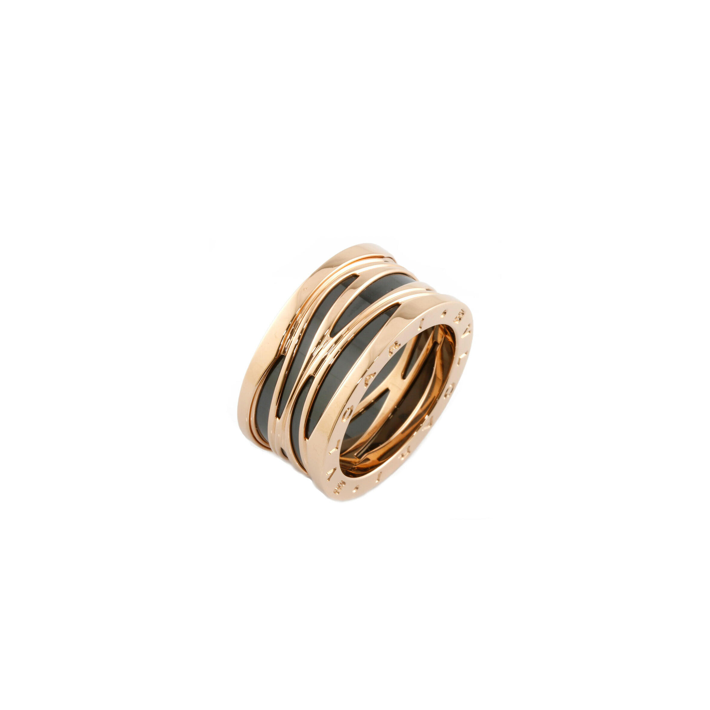 Bv1g*ai b.zero1 design legend zaha hadid four band ring 18k rose gold